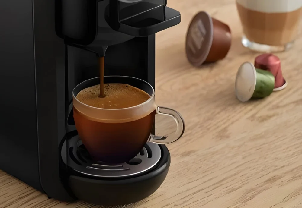 coffee machine capsules and ground
