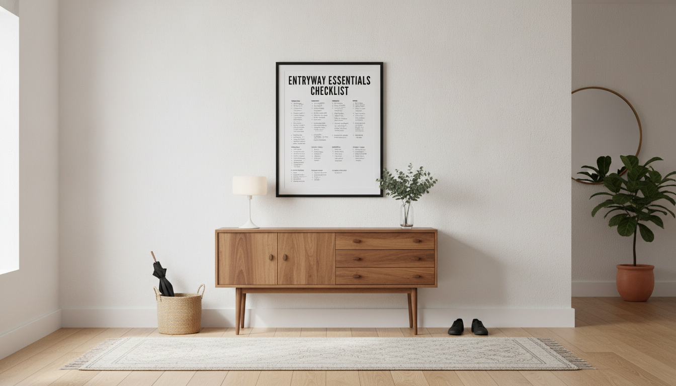 Minimalist Entryway Essentials Checklist (Printable)