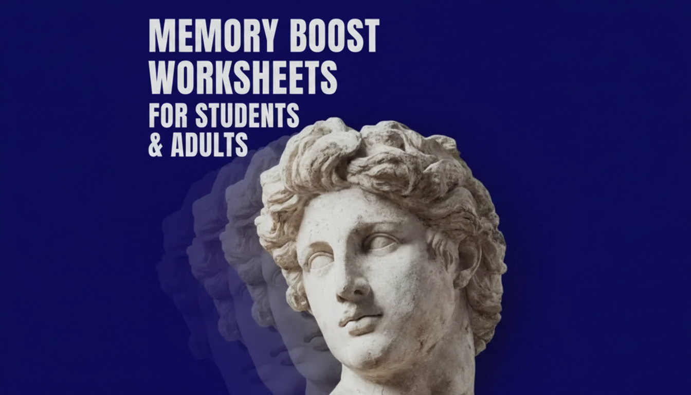 Memory Boost Worksheets: Printable Brain Training Set